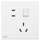 羅格朗開關插座 仕典工程 玉蘭白 連體帶雙控開關二三插 五孔帶雙控開關 10A