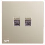 羅格朗開關插座 仕典工程 米蘭金 二位電腦插（超五類）