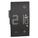 Living Now智能家居 石墨黑 水地暖溫控器含罩板 2M