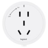 羅格朗軌道插座 LPT系列 白色 圓形五孔插座