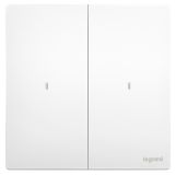 羅格朗智能家居 未萊IOT 陶瓷白 二位免零線智能開關(guān)