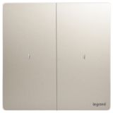 羅格朗智能家居 未萊IOT 粉鉑金 二位免零線智能開關(guān)