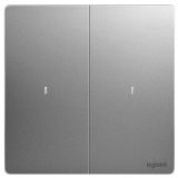 羅格朗智能家居 未萊IOT 深砂銀 二位免零線智能開關(guān)