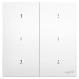 羅格朗智能家居 未萊IOT 陶瓷白 四位場景開關(guān)