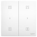 羅格朗智能家居 未萊IOT 陶瓷白 二位智能窗簾開關(guān)