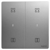 羅格朗智能家居 未萊IOT 深砂銀 二位智能窗簾開關(guān)