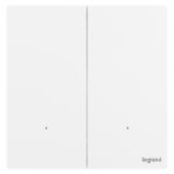 羅格朗智能家居 逸景Plus IOT 陶瓷白 二位帶零線智能開關(guān)