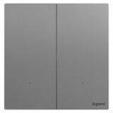 羅格朗智能家居 逸景Plus IOT 深砂銀 二位帶零線智能開關(guān)