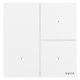 羅格朗智能家居 逸景Plus IOT 陶瓷白 三位帶零線智能開關(guān)