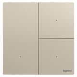 羅格朗智能家居 逸景Plus IOT 粉鉑金 三位帶零線智能開關(guān)