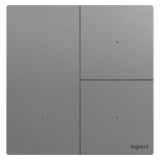 羅格朗智能家居 逸景Plus IOT 深砂銀 三位帶零線智能開關(guān)