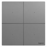 羅格朗智能家居 逸景Plus IOT 深砂銀 四位免零線智能開關