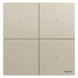 羅格朗智能家居 逸景Plus IOT 粉鉑金 四位場景開關(guān)