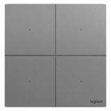 羅格朗智能家居 逸景Plus IOT 深砂銀 四位場景開關(guān)